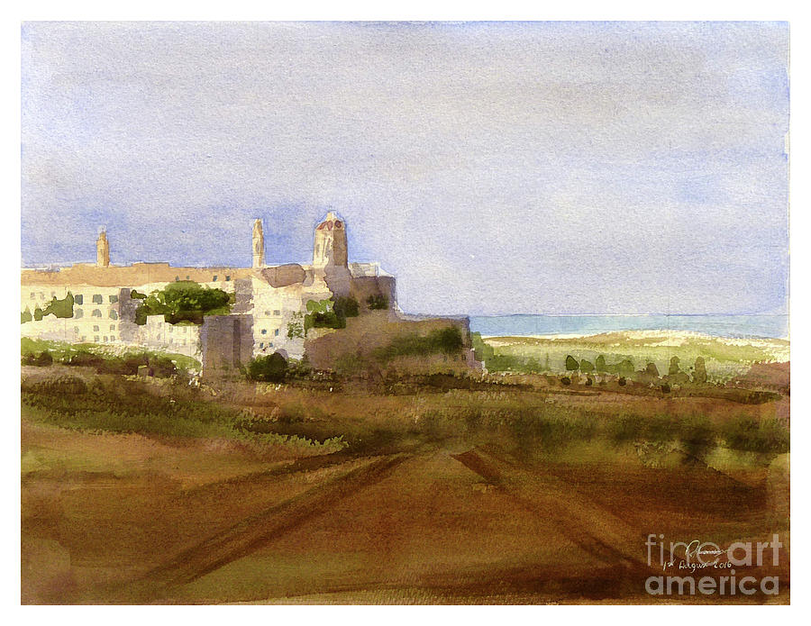 landscape Rabat/Mdina Painting by Godwin Cassar