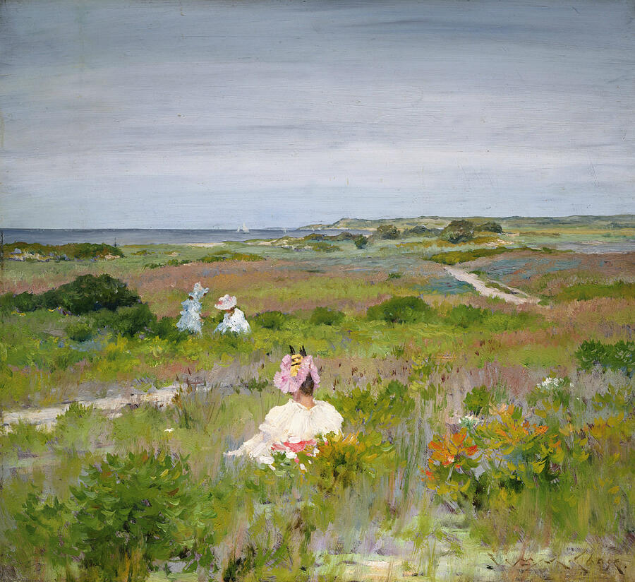 Landscape- Shinnecock, Long Island, from circa 1896 Painting by William Merritt Chase