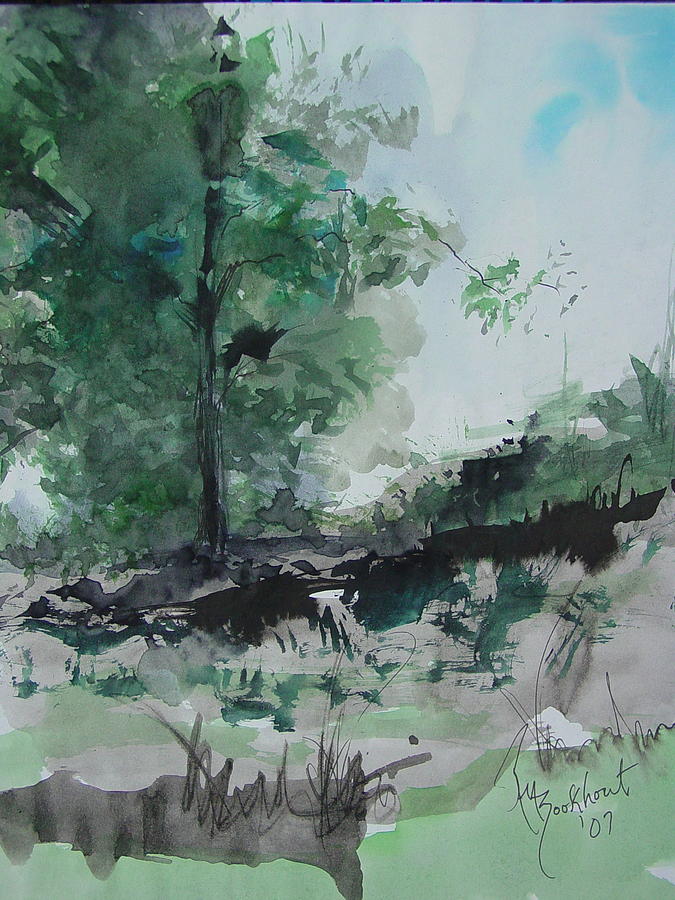 Landscape Study 1 Painting by Robin Miller-Bookhout