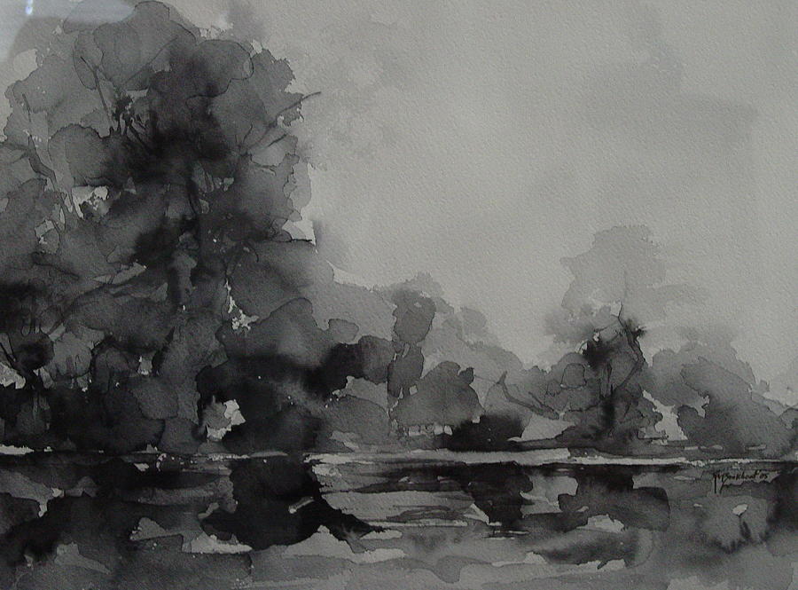 Value Painting - Landscape Value Study by Robin Miller-Bookhout