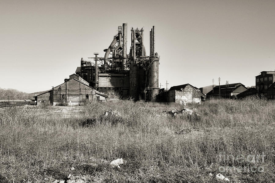 Landscape View Bethlehem Steel Factory 2000  Photograph by Chuck Kuhn