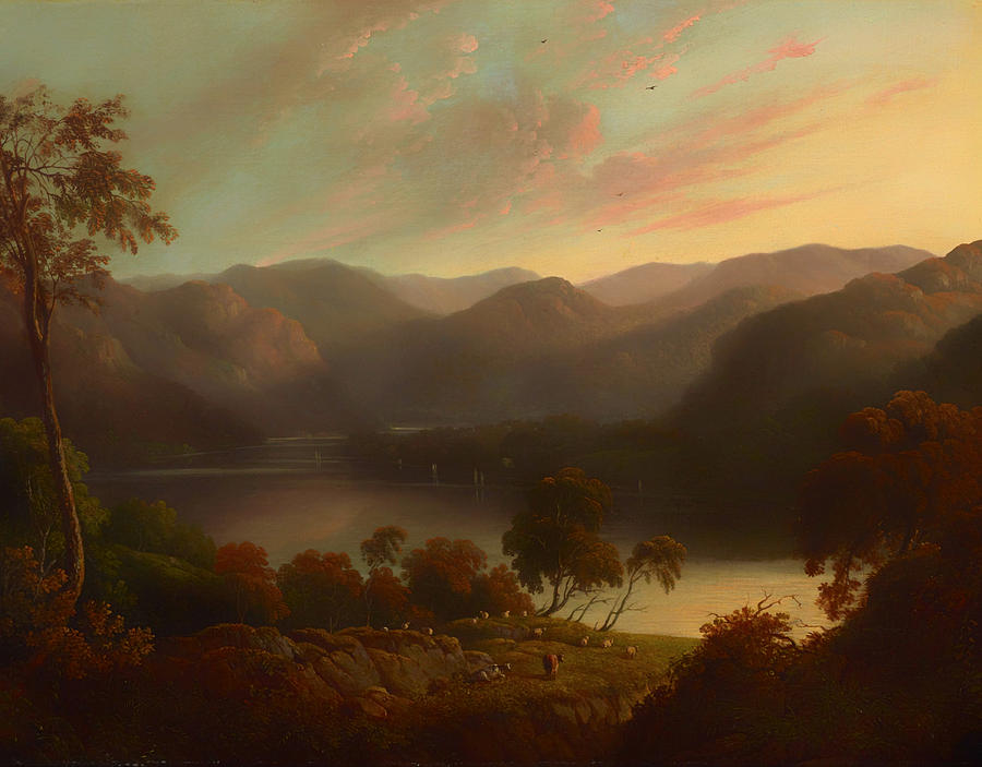 Vintage Painting - Landscape View in Cumberland by Mountain Dreams