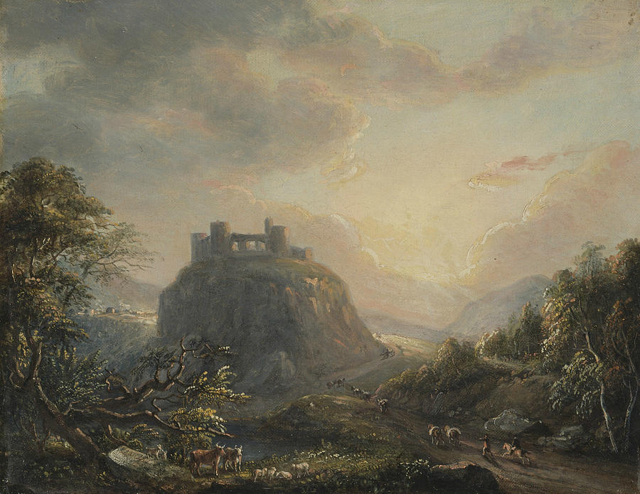 Landscape with a Castle Painting by Paul Sandby