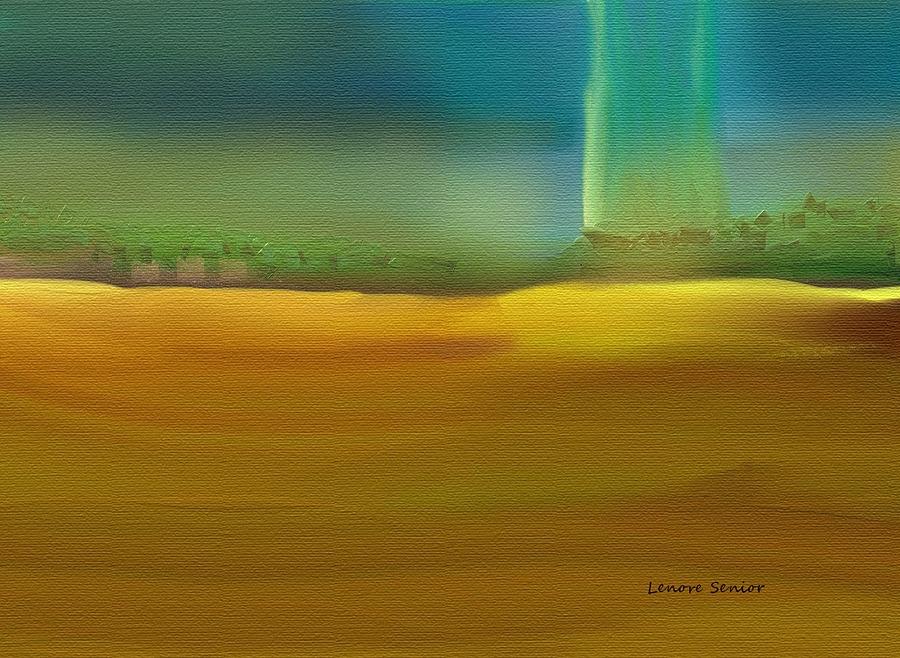 Landscape with a Chance of Rain 2 Painting by Lenore Senior