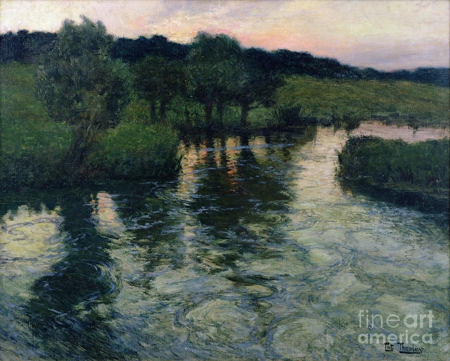 Landscape With A River Painting By Fritz Thaulow