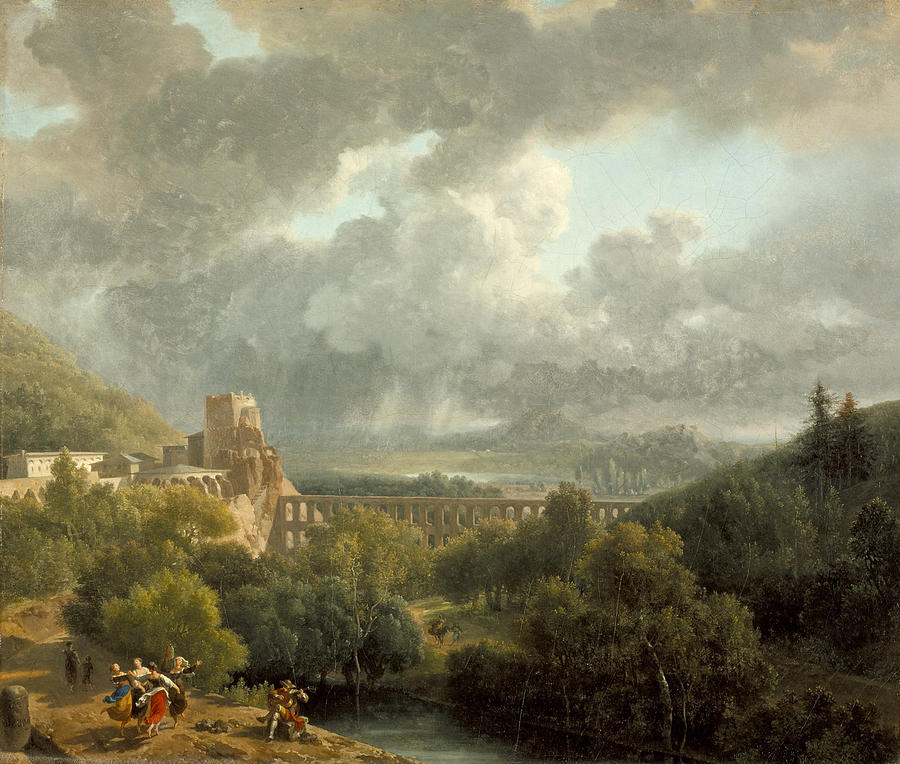 Landscape with an Aqueduct Painting by Nicolas-Antoine Taunay