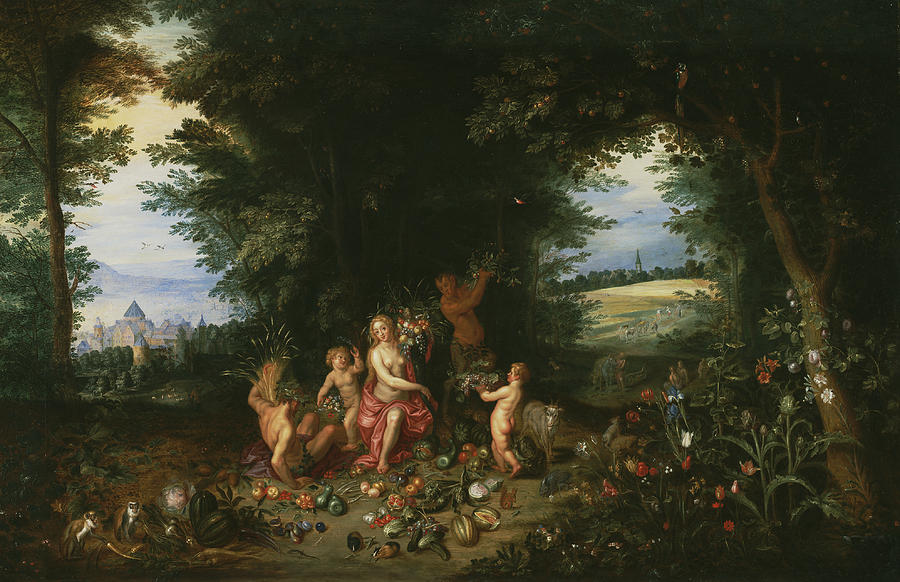 Landscape with Ceres  Painting by Hendrick van Balen