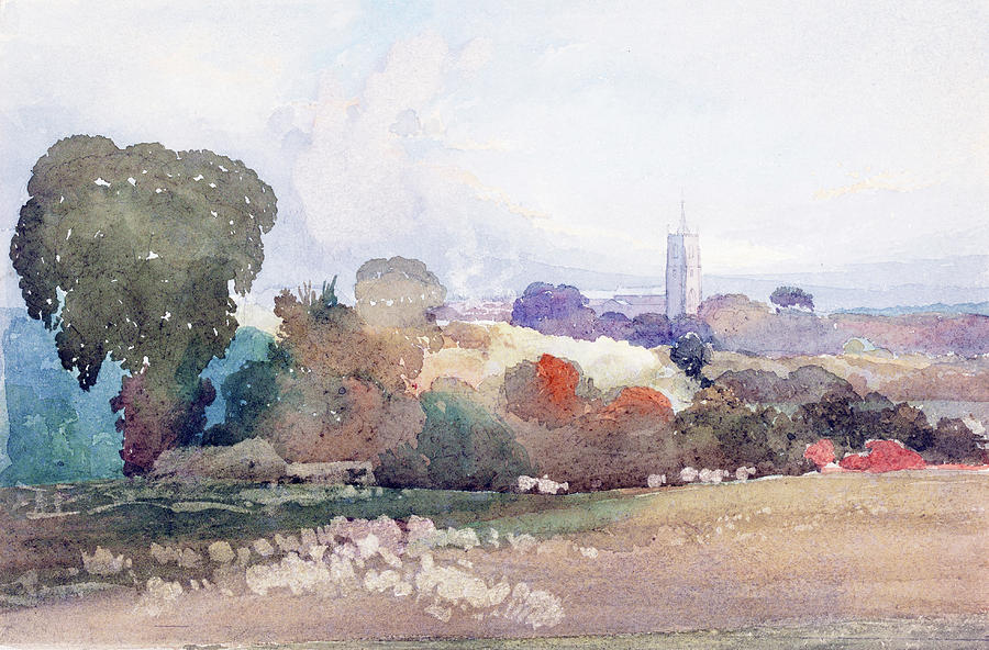  Landscape with Church Steeple Painting by James Bulwer