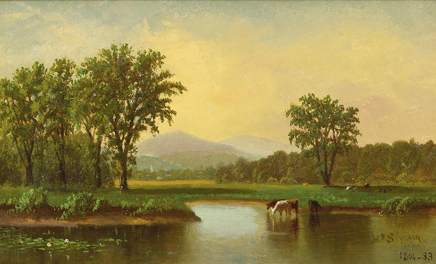 Landscape with Cows Painting by Henry Suydam