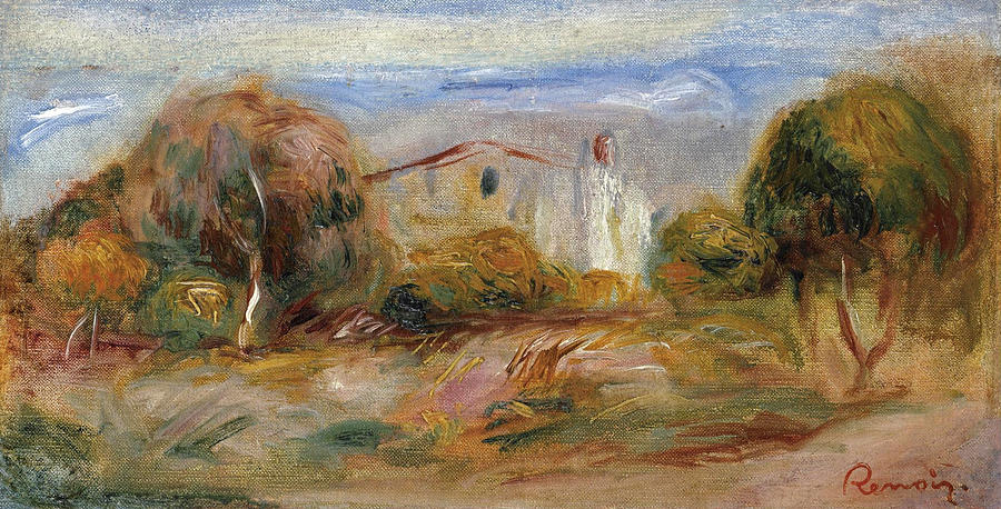 Landscape with House Painting by Pierre-Auguste Renoir