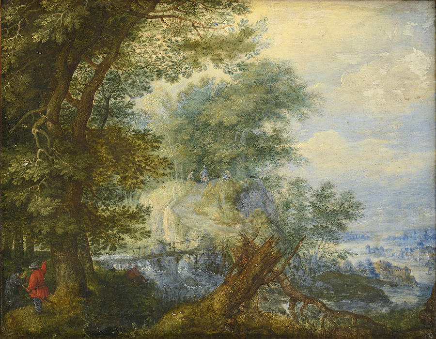 Landscape with Hunters Painting by Roelandt Savery