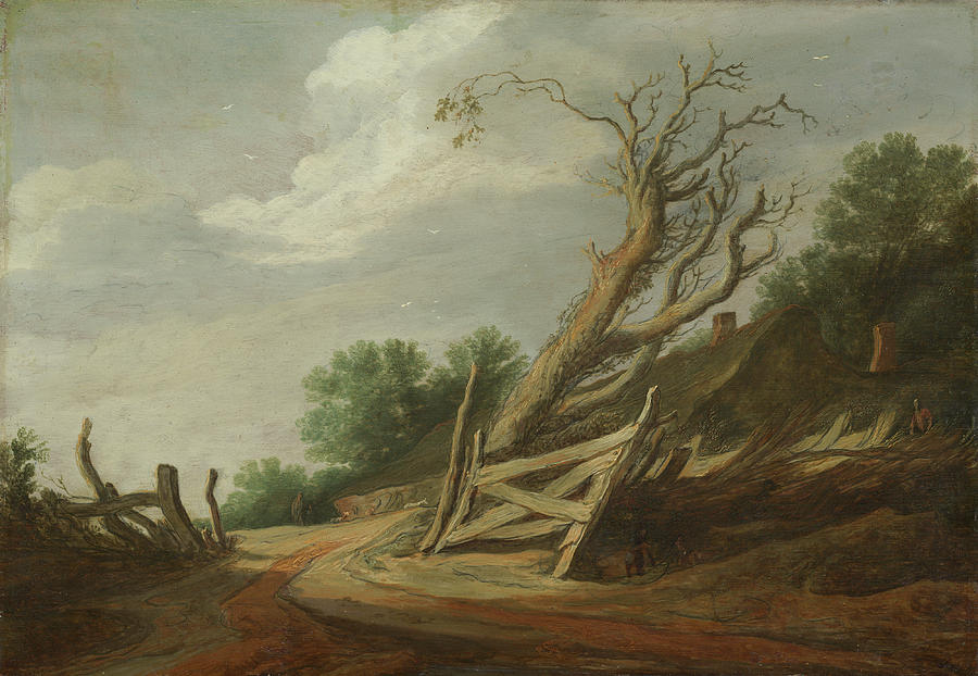 Landscape With Open Gate Painting