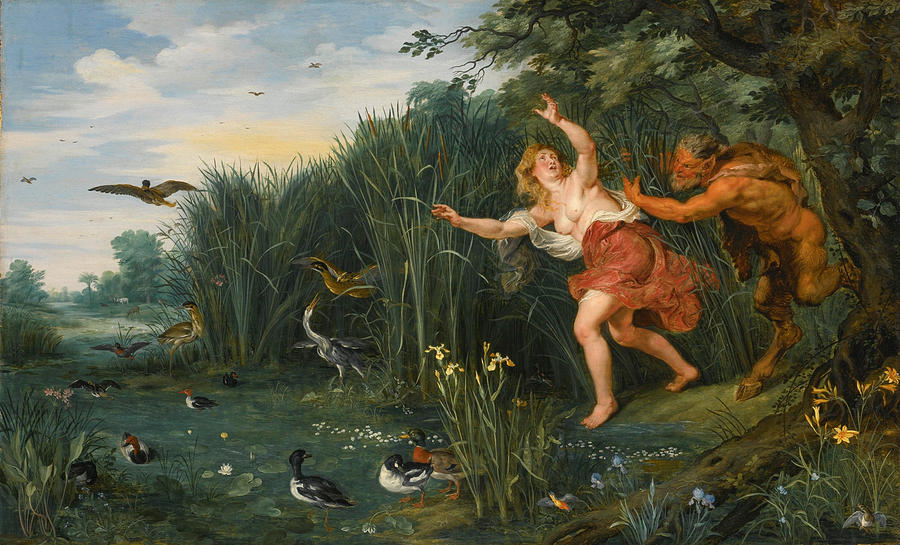 Landscape with Pan and Syrinx Painting by Peter Paul Rubens and Jan Brueghel the Younger