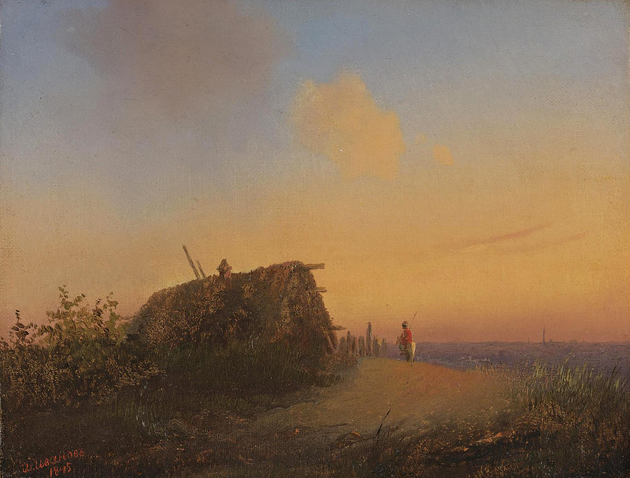 Landscape with Peasant House Painting by Alexander Andreyevich Ivanov