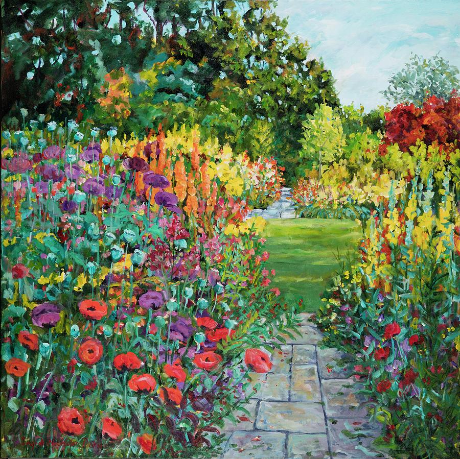 Landscape with Poppies Painting by Ingrid Dohm