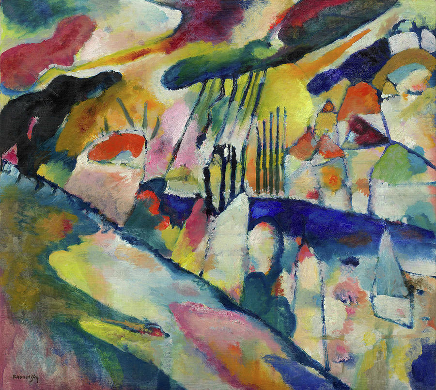 Wassily Kandinsky Painting - Landscape with Rain by Wassily Kandinsky