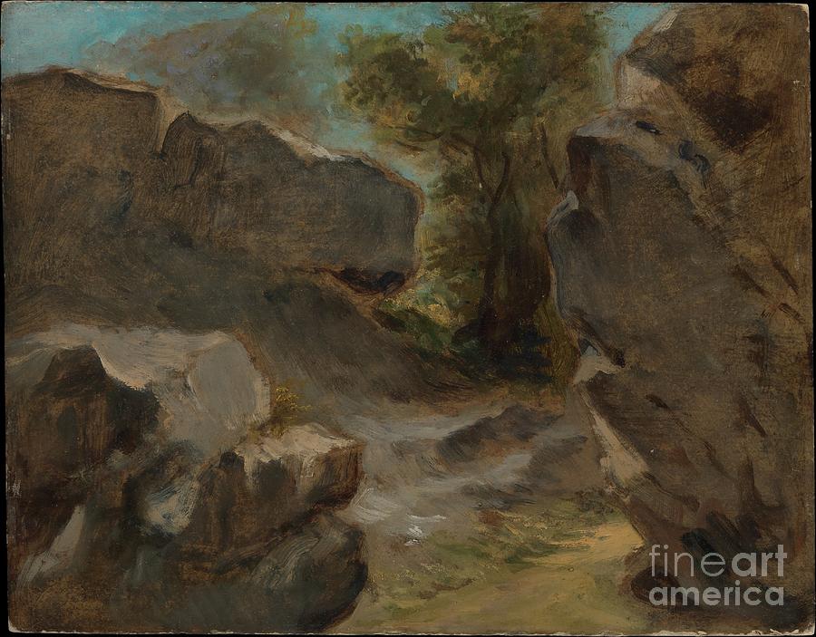 Landscape with Rocks Painting by Celestial Images