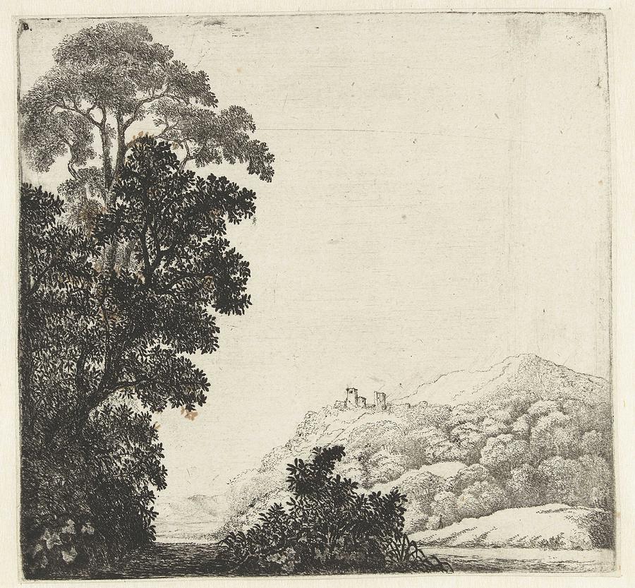 Landscape with ruin on hill, Jan van Brosterhuyzen, 1610 - 1650 ...