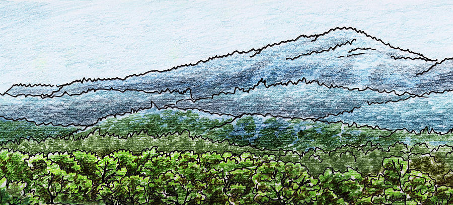 Landscape With Shenandoah Mountains Painting by Irina Sztukowski