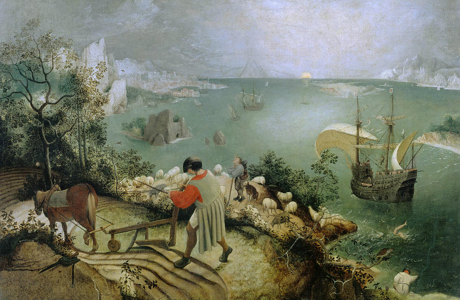 Landscape with the Fall of Icarus Painting by Pieter Bruegel the Elder