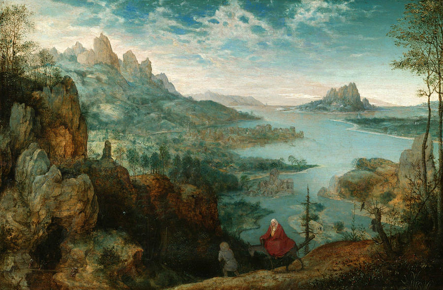 Landscape with the Flight into Egypt Painting by Pieter Bruegel the Elder