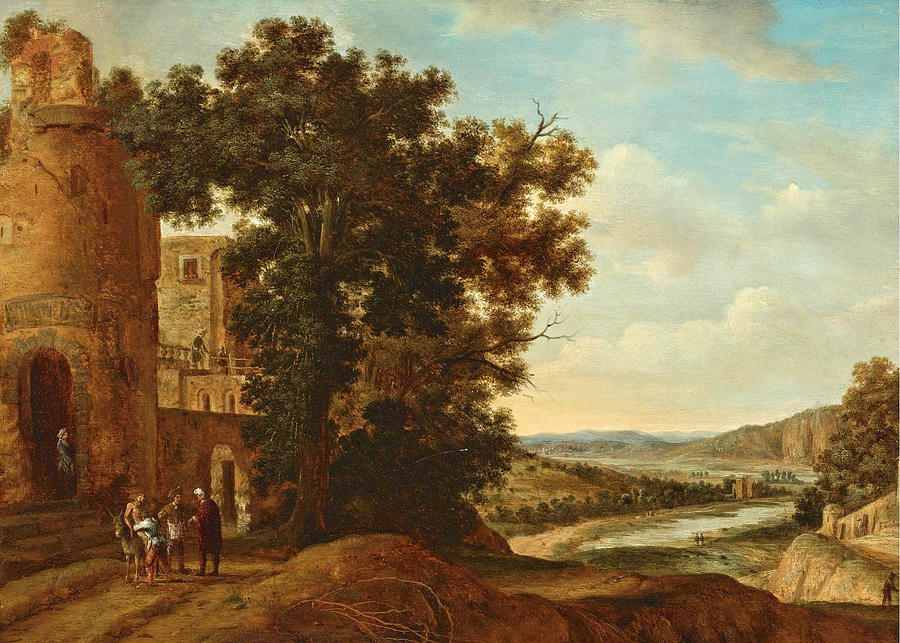 Landscape with the Good Samaritan Painting by Rafael Govertsz Camphuysen