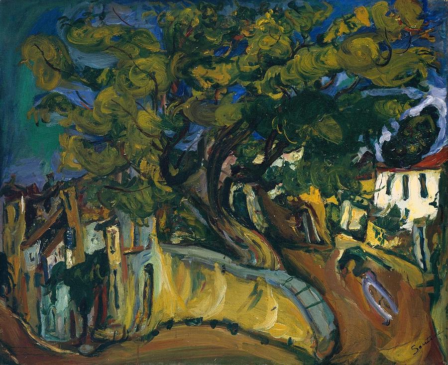 Landscape With Tree Painting by Cham Soutine