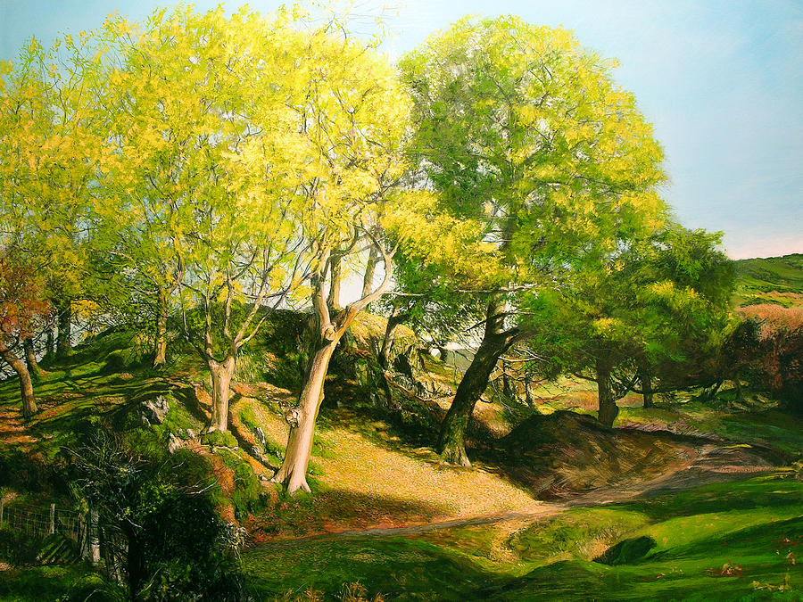 Landscape with Trees in Wales Painting by Harry Robertson