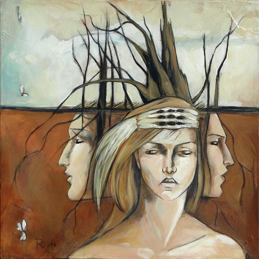 Landscaped Headdress Painting by Jacqueline Hudson