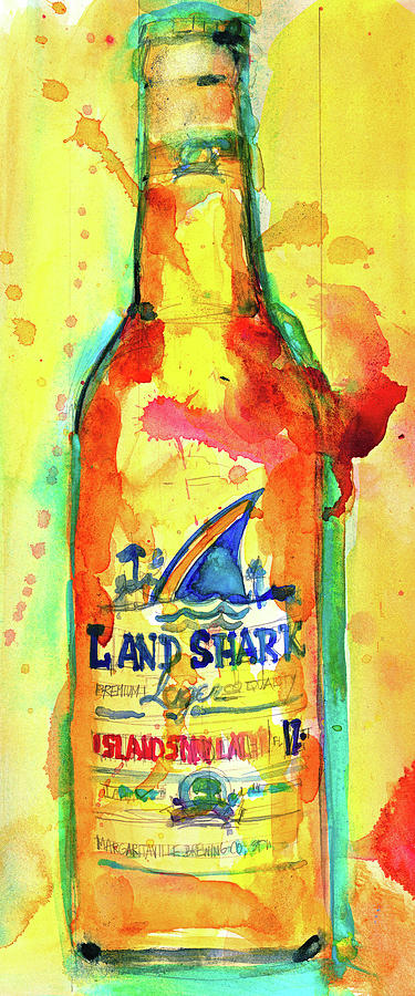 Beer Painting - LandShark Premium Lager Quality Beer  by Dorrie Rifkin