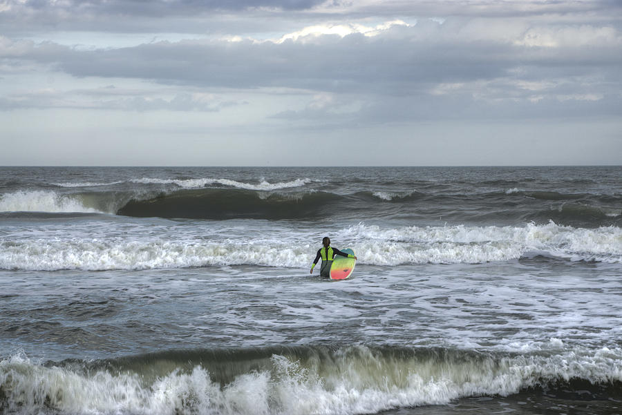 Lone Surfer II Photograph by Steve Gravano