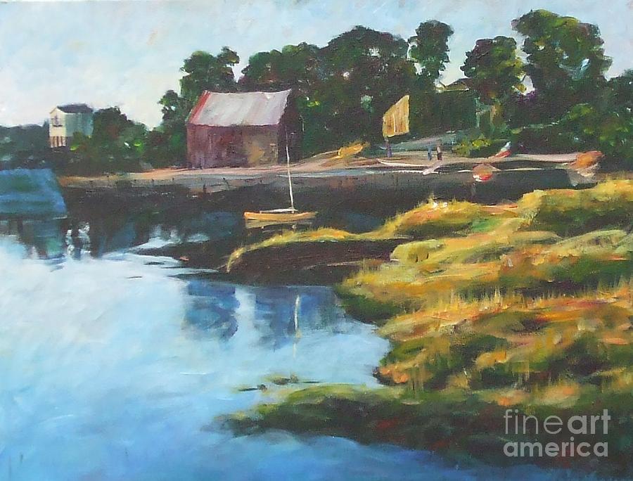 Lanes Cove Sunset Painting by Claire Gagnon