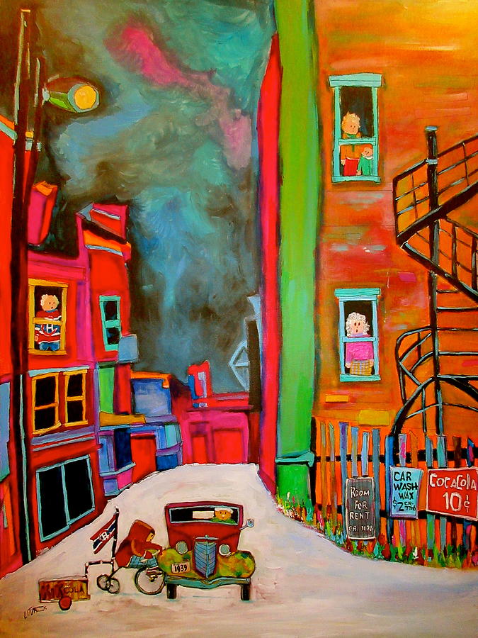 Laneway off Rachel Painting by Michael Litvack