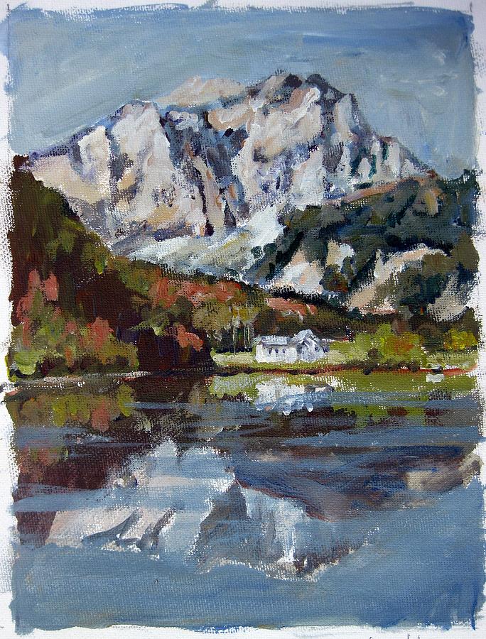 Langbahtsee Austria Painting by Ingrid Dohm
