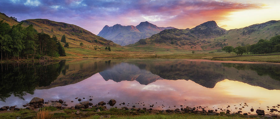 Langdale Pikes at sunrise Photograph by James Billings