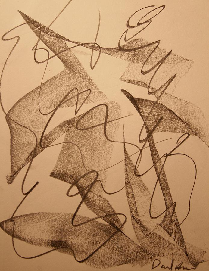 Abstract Drawing - Langer by David Barnicoat