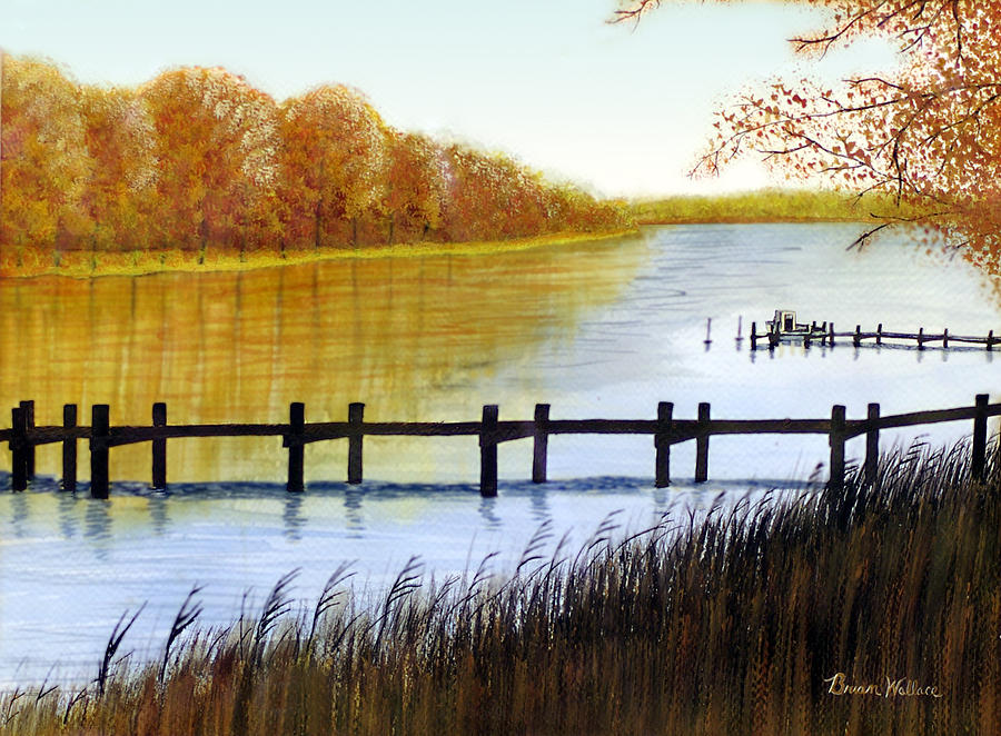 Fall Painting - Langford Bay by Brian Wallace