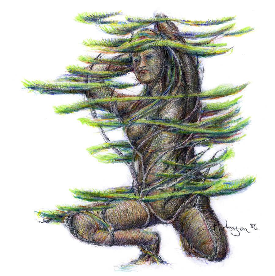 Languid Tree Dancer I Drawing by Mark Johnson