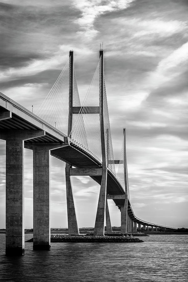 Black And White Photograph - Lanier Bridge at Sunset II by Jon Glaser