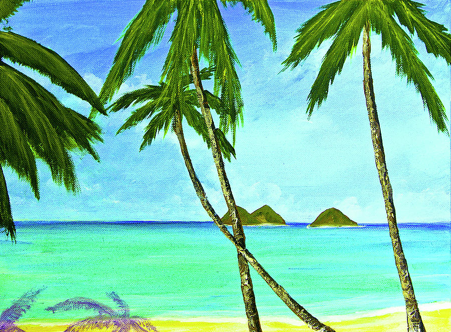 Lanikai Beach Oahu Hawaii #375 Painting by Donald K Hall - Fine Art America