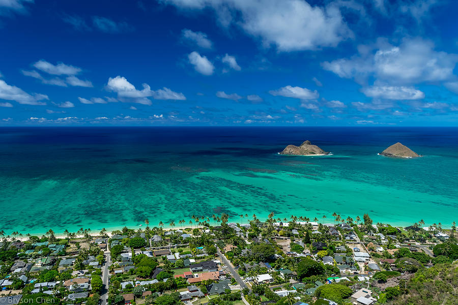 Lanikai Pill Boxes View Photograph by Bryson Chen - Fine Art America