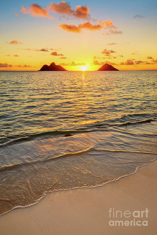 Lanikai Beach Photograph - Lanikai Sunrise Between the Mokes by Aloha Art