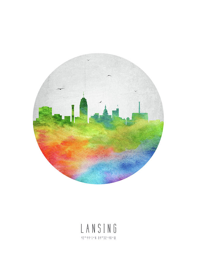 Lansing Skyline Usmila20 Digital Art