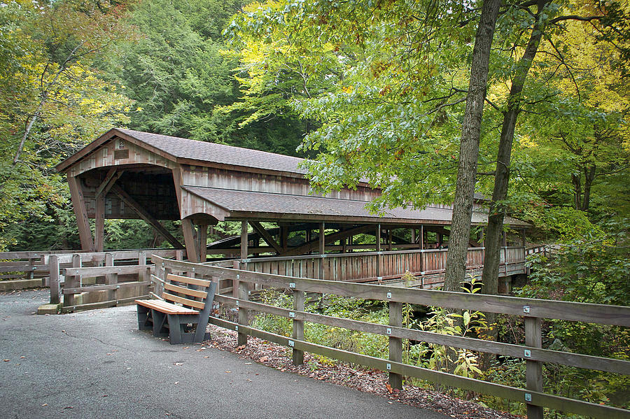 Lantermans Mill Covered Bridge Photograph by Jack R Perry
