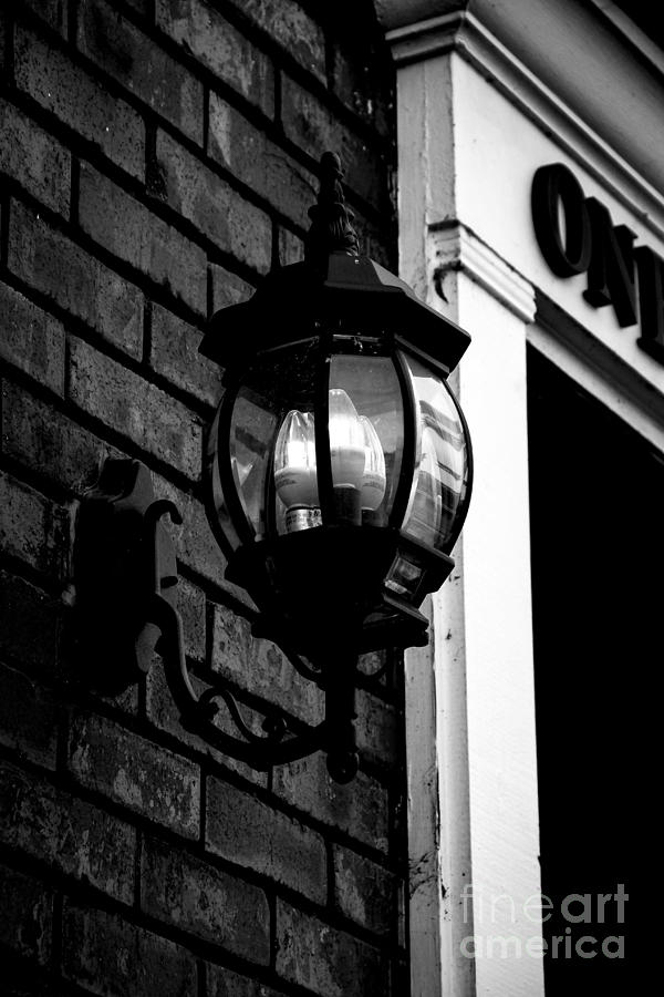 Nashville Photograph - Lantern Black and White by Marina McLain