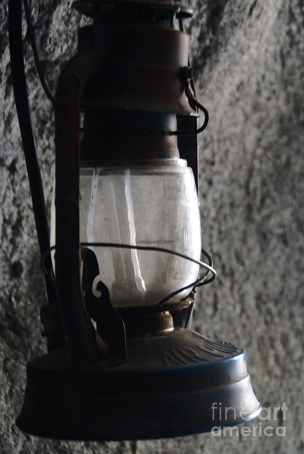 Vintage Photograph - Lantern Blue by Linda Shafer