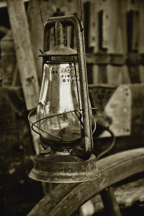 Lantern in brown tone Photograph by Toni Hopper