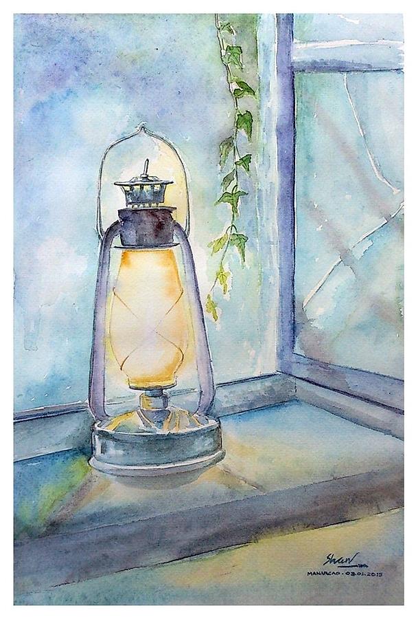 Lantern deals watercolor painting