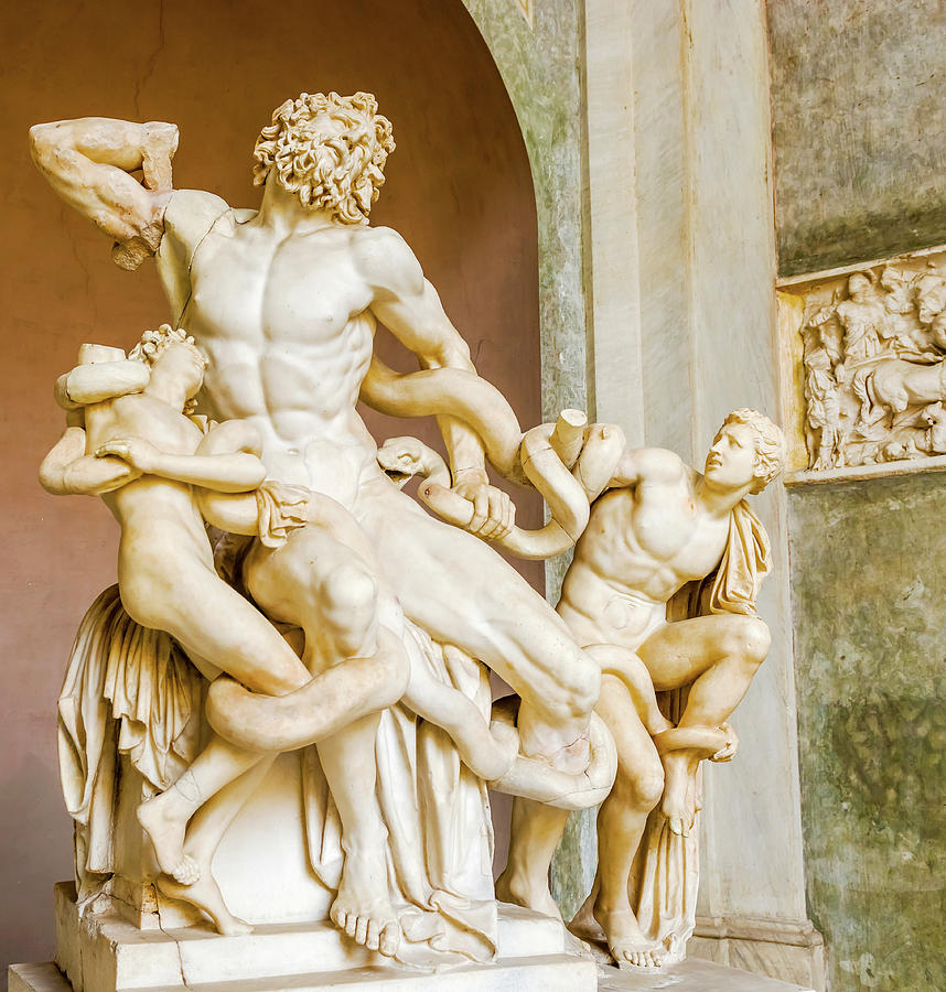 Laocoon and His Sons statue in Vatican Museum  Photograph by Marek Poplawski