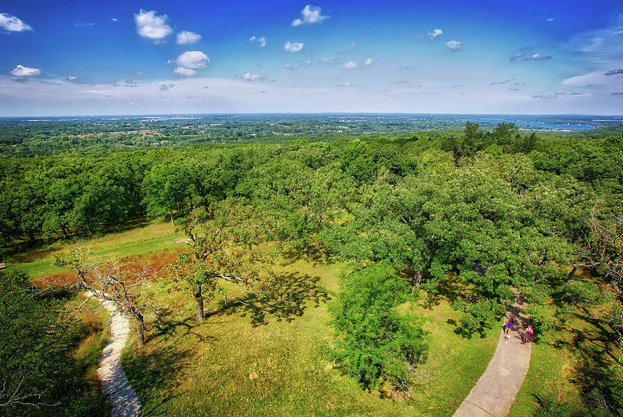 Lapham Peak - View from wooden observation tower #2 Photograph by Jennifer Rondinelli Reilly - Fine Art Photography